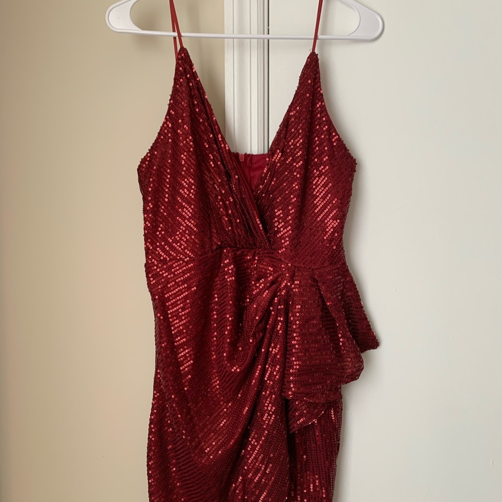 SHEIN Burgundy dress - Picture 3 of 4